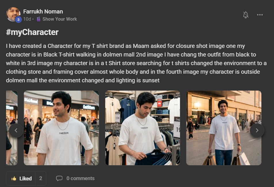 Farrukh Noman – AI Character for T-shirt Brand