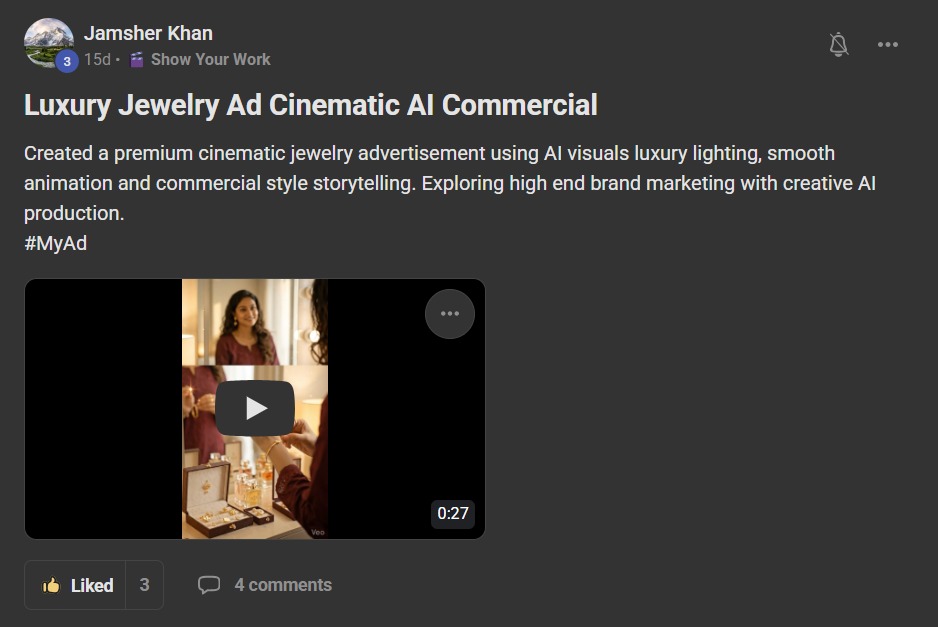 Jamsher Khan – Luxury Jewelry Ad Cinematic AI Commercial